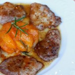 Pork tenderloin with apricots and beer