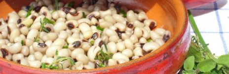 Black eye beans with aromatics herbs