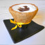 Apricots in Nebbiolo with Vanilla ice cream in waffle