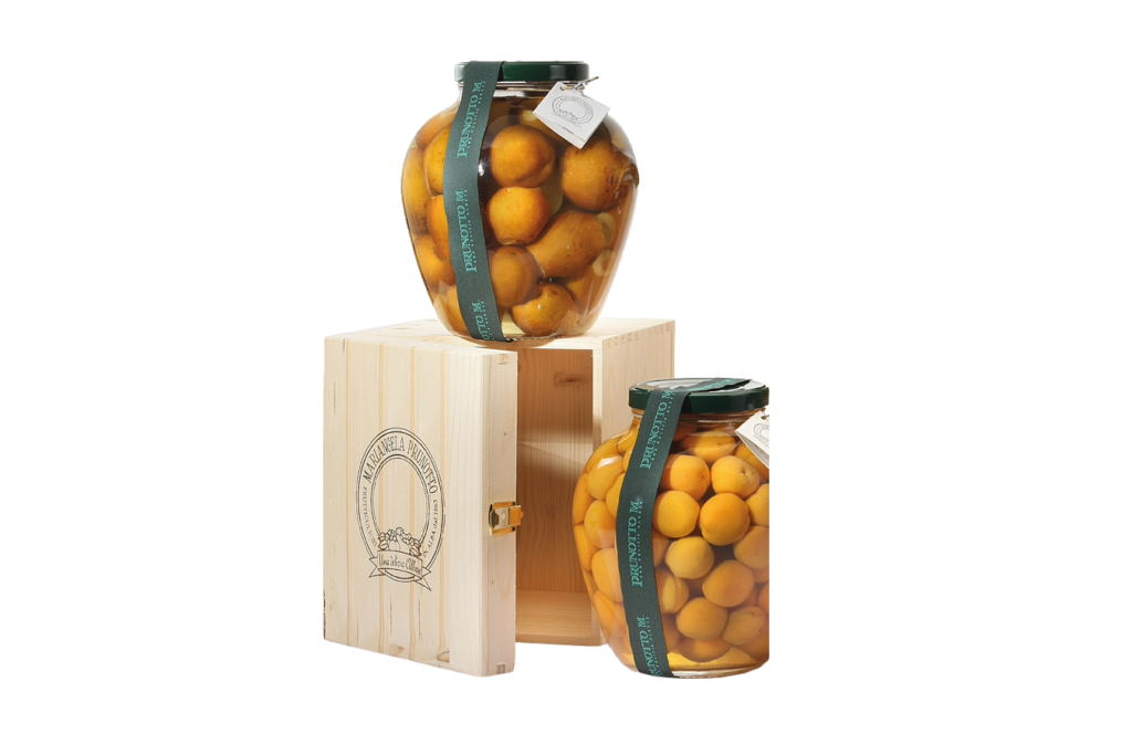 Scatola regalo in legno per vaso 4440g di frutta sciroppata